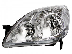 Far stanga potrivit HONDA CR-V 2001-2006 - (H1, reglaj electric, cu motoras, fundal cromat)