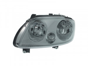 Far stanga potrivit VW CADDY III, TOURAN - (H1/H7, reglaj electric, cu motoras, fundal cromat)