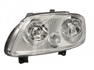 Far stanga potrivit VW CADDY III, TOURAN - (H1/H7, reglaj electric, fundal cromat)
