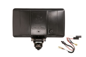 Far universal stanga/dreapta (faza lunga, H3/T4W, 12/24V, latime 241mm, inaltime 135mm, albastru, metal, crom, lumini pozitie, lungime cablu: 150mm) - Img 2