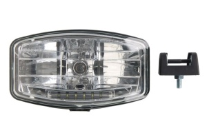 Far universal stanga/dreapta (H7/LED, 24V, latime 245mm, inaltime 147mm, transparent, plastic, negru, lumini pozitie) - Img 1