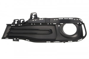 Grila bara fata Dreapta Baza, cu locas proiector, plastic, negru potrivit BMW 3 F30, F80, 3 F31 2011-2019 2015-2019