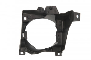 Grila bara Fata Dreapta cu locas proiector, plastic, negru potrivit PORSCHE CAYENNE 2002-2010 2007-2010