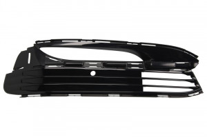 Grila bara fata dreapta potrivit BMW Seria 7 G11, G12 2015-2019 - partial inchisa, PURE EXCELLENCE, cu locas proiectoare ceata, plastic, negru lucios