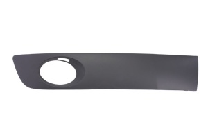 Grila bara fata Dreapta potrivit VW MULTIVAN T5, TRANSPORTER T5 2003-2015 2009-2015 - (cu orificii proiector ceata, plastic, negru)