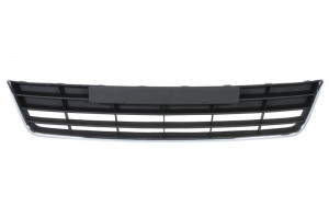 Grila bara fata potrivit VW TIGUAN 2007-2018 - (Mijloc, cu ornament cromate, plastic, negru)