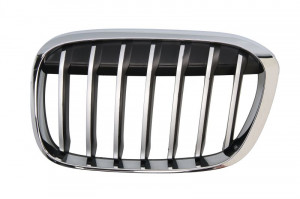 Grila bara fata stanga potrivit BMW X1 (F48) dupa 2014 - (Superior, X-LINE, crom/negru)