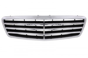 Grila fata potrivit MERCEDES Clasa C 2004-2008 - completa, crom/gri