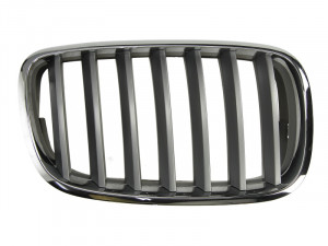 Grila radiator Dreapta potrivit BMW X5 (E70), X6 (E71, E72) 3.0-4.8 2006-2014 pana in 2014 - (argintiu/crom)