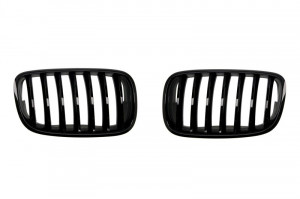 Grila radiator Dreapta/Stanga Set 2 bucati, model pachet M, negru lucios potrivit BMW X5 E70 3.0-4.8 2006-2013