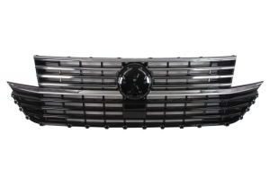 Grila radiator Fata potrivit VW TRANSPORTER T6 2019-2024 - (cu stipe cromate; crom/negru)