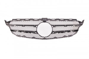Grila radiator potrivit MERCEDES C (CL203), C (W205) 1.6-3.2 dupa 2001 2001-2004 - (AVANTGARDE, argintiu/crom/negru)