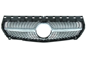 Grila radiator potrivit MERCEDES CLA C117 2016-2019 - (cu stipe cromate; crom/negru lucios)