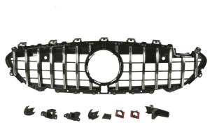 Grila radiator potrivit MERCEDES CLS C257 dupa 2017 - (AMG STYLING/GT, negru lucios/crom)