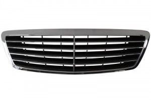Grila radiator potrivit MERCEDES S (W220) 2.8-6.3 1998-2005 pana in 2005 - (crom/negru)