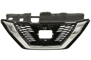 Grila radiator potrivit NISSAN QASHQAI II J11 2017-2021 - (cu orificii senzor parcare, negru)