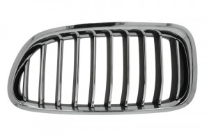 Grila radiator Stanga potrivit BMW 5 (F10), 5 (F11) 1.6-4.4 2009-2017 pana in 2017 - (crom/negru)