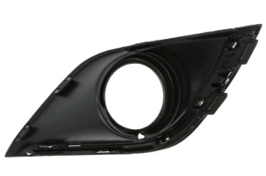 Grila ventilatie bara fata stanga potrivit MITSUBISHI OUTLANDER III 2015-2018 - (cu dungi crom, cu orificii lampa ceata, plastic, negru) - Img 2