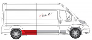 Kit reparatie aripa spate dreapta potrivit CITROEN JUMPER; FIAT DUCATO; PEUGEOT BOXER 2006-2014 - (inainte de roti, model lung) - Img 2