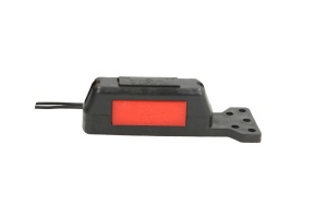 Lumina clarificare stanga, rosu/alb, LED, inaltime 105mm; latime 28mm; adancime 34mm, în relief, lungime cablu 210mm, cu cuier, 12/24V (drept în relief) - Img 2