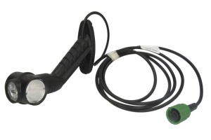 Lumina delimitare dreapta, portocaliu/rosu/alb, LED, inaltime 15,5mm lungime cablu 2000mm, pe brațul lung, 24V - Img 3