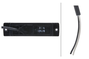 Lumina delimitare stanga/dreapta, alb, LED, inaltime 16mm; latime 130mm; adancime 32mm, surub/fixare orizontala/fixare verticala, lungime cablu 500mm, 12V (IP6K9K) - Img 2