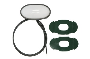 Lumina delimitare stanga/dreapta, forma: oval, alb, LED, inaltime 75mm; latime 39,5mm; adancime 31mm lungime cablu 380mm, fara prindere, 12/24V (tip: neon, IP6K9K) - Img 1