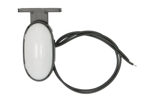 Lumini clarificare stanga/dreapta, forma: oval, alb, LED, inaltime 75mm; latime 39,5mm; adancime 31mm, în relief, lungime cablu 380mm, cu cuier, 12/24V (tip: neon, IP6K9K) - Img 1