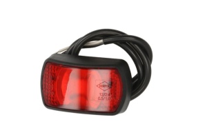 Lumini clarificare stanga/dreapta, rosu, LED, inaltime 42mm; latime 71mm; adancime 25mm, suprafata, lungime cablu 500mm, 12/24V (cu reflector) - Img 2