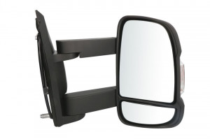 Oglinda laterala Dreapta electric, convexa, incalzita, crom, lung potrivit CITROEN JUMPER II; FIAT DUCATO; PEUGEOT BOXER