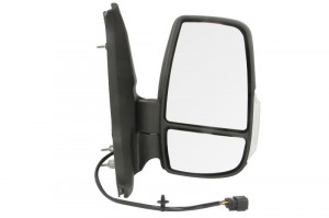 Oglinda laterala Dreapta electric, convexa, incalzita, crom, mic de statura, pliabil electric potrivit FORD TRANSIT, TRANSIT V363