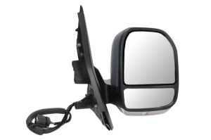Oglinda laterala Dreapta potrivit FORD TRANSIT / TOURNEO CUSTOM; VW TRANSPORTER T7 dupa 2023 - (electric; convexa, cu incalzire; captuseala, cu indicator, cu Senzor temperatura; antena)