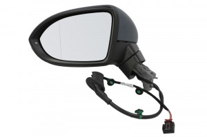 Oglinda laterala Stanga (electric, asferice, incalzita, crom, captuseala) potrivit VW GOLF VIII, PASSAT ALLTRACK B8, PASSAT B7, PASSAT B8 - Img 1