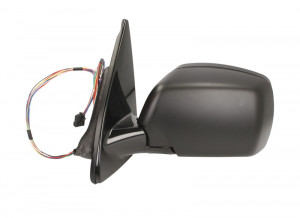 Oglinda laterala Stanga electrica, asferica, incalzita, albastru, pliabil electric potrivit BMW X5 E53 - Img 2
