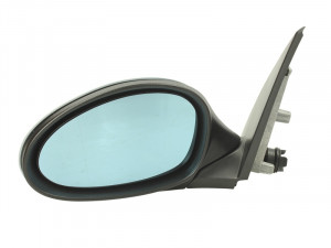 Oglinda stanga potrivit BMW Seria 1 2003-2013 - electrica, asferic, incalzita, albastra, grunduita