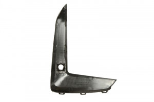 Ornament bandou fata stanga pachet M, cu locas senzori parcare, plastic, negru potrivit BMW 5 G30, G31, G38, F90 dupa 2020 - Img 2