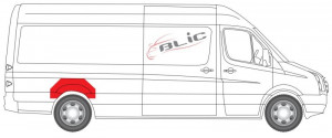 Panou lateral Dreapta (partea din spate) potrivit MERCEDES SPRINTER 3,5-T (B906), SPRINTER 3-T (B906), SPRINTER 4,6-T (B906), SPRINTER 5-T (B906) -10.13 - Img 2