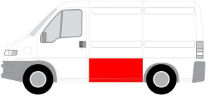 Panou lateral Stanga potrivit CITROEN JUMPER I; FIAT DUCATO; PEUGEOT BOXER pana in 2006 - (model scurt, partea inferioara, inaltime 50cm, lungime 120cm) - Img 2