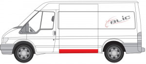 Panou lateral Stanga potrivit FORD TRANSIT pana in 2014 - (model lung; model mediu, partea inferioara, inaltime 18cm) - Img 2