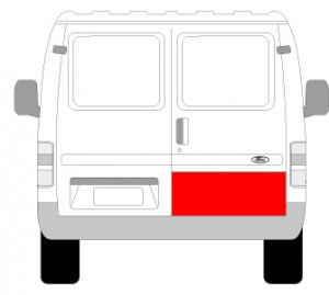 Panou reparatie usa Spate Dreapta potrivit FORD TRANSIT, TRANSIT TOURNEO 1986-2000 - (strat, partea inferioara, pentru groove) - Img 2