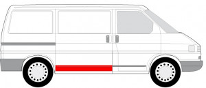 Panou reparatie usa Spate potrivit VW TRANSPORTER T4 1990-2003 - (strat, partea inferioara, inaltime 220mm) - Img 2