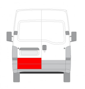 Panou reparatie usa Spate Stanga potrivit NISSAN INTERSTAR; OPEL MOVANO A; RENAULT MASTER II, MASTER PRO 1998-2010 - (strat, partea inferioara) - Img 3