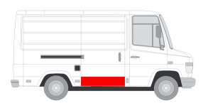 Panou reparatie usa Spate/usa culisanta potrivit MERCEDES VARIO, VARIO (B667, B670, B668), VARIO (B670), VARIO (B670, B668, B667) dupa 1996 - (strat, partea inferioara) - Img 2
