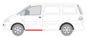 Prag auto Dreapta/Stanga potrivit HYUNDAI H-1, H-1 / STAREX pana in 2004 - Img 2