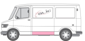 Prag auto Stanga potrivit MERCEDES T1 (601), T1 (601, 611), T1 (602), T1 (B601), T1 (B602), T1/TN pana in 1996 - (Armare laterala; lung, partea interioara) - Img 2