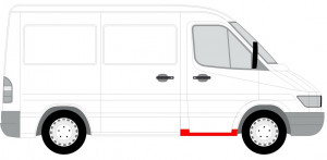 Prag lateral fata potrivit MERCEDES SPRINTER; VW LT 1995-2006 - dreapta - Img 2