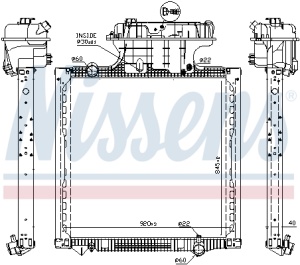 Radiator motor (cu rama, cu rezervor) potrivit MAN TGS I D2066LF01-D2676LF57 06.06-09.21 - Img 3