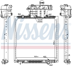 Radiator motor (cu rama, inalt) potrivit MAN LION´S STAR, TGA, TGS I, TGX I D0836LF41-D2876LOH20 06.99- - Img 3