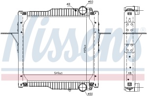 Radiator motor (cu rama) potrivit RVI MIDLUM DXi5 05.06- - Img 3