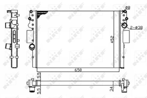 Radiator motor (Manual) potrivit IVECO DAILY III, DAILY IV, DAILY V 2.3D/3.0CNG/3.0D -08.11 - Img 3